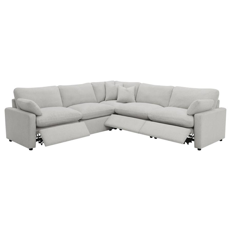 609560P Modular Power Reclining Sectional Sofa Set Grey