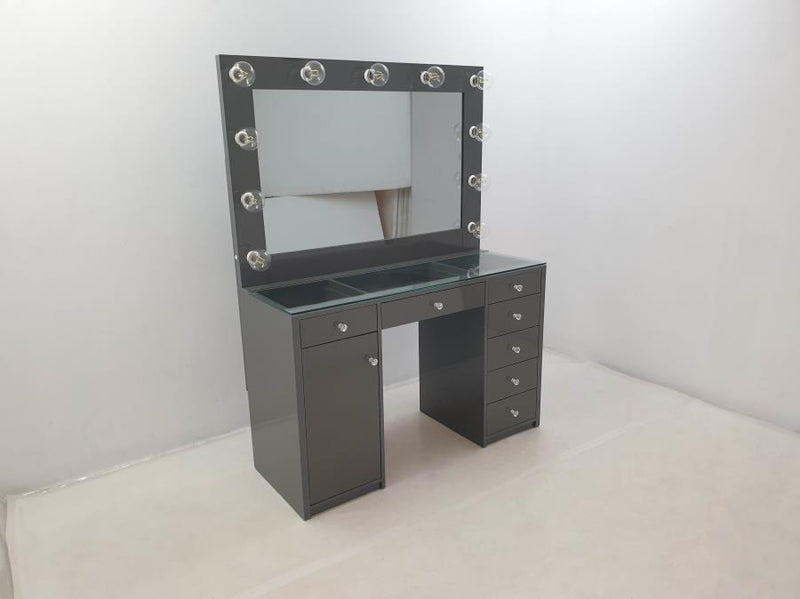 931143 Vanity Set with Lighting White High Gloss