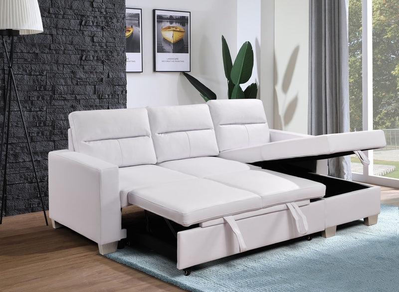 DANIEL REVERSIBLE SECTIONAL SLEEPER WHIITE