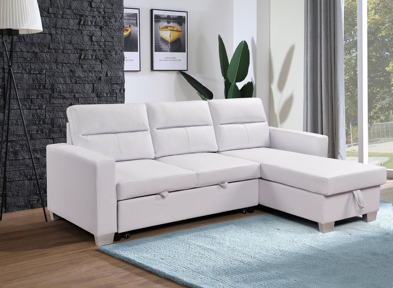 DANIEL REVERSIBLE SECTIONAL SLEEPER WHIITE