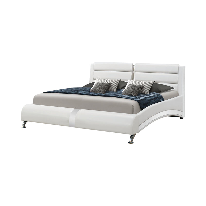 Jeremaine Queen Upholstered Bed White 4 and 5 Pieces Set