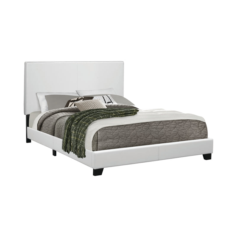 Muave Queen Upholstered Bed White